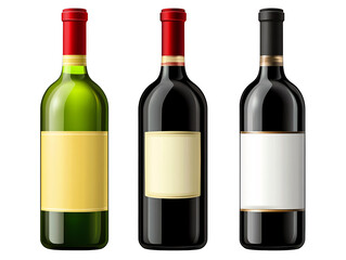 a group of wine bottles