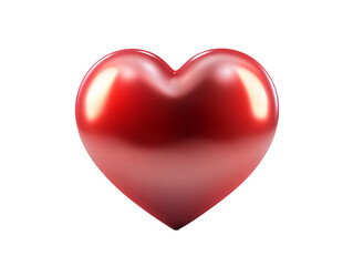 a red heart with a white background