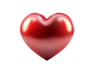 a red heart with a white background