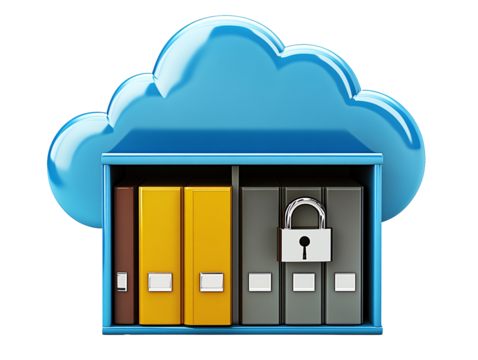 a cloud shaped file storage