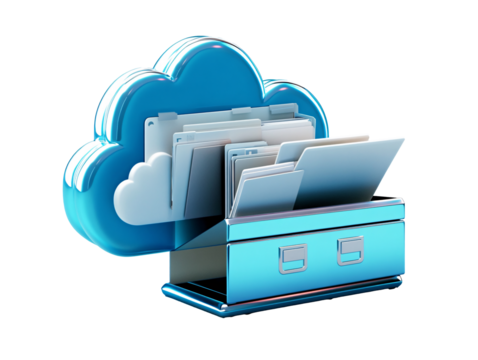 a file cabinet with files in it