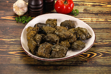 Stuffed dolma - meat in grape leaves