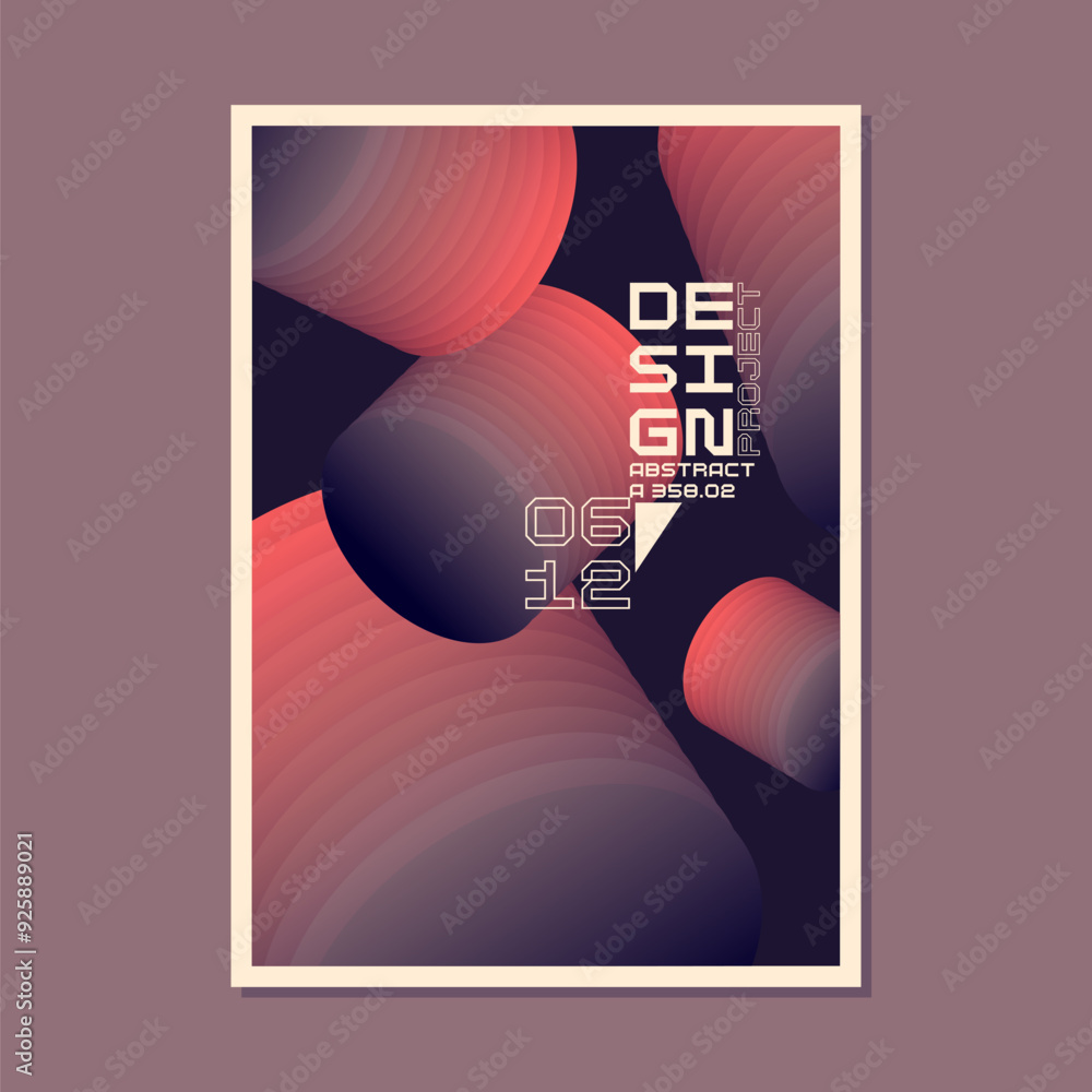 Poster a template to use in your design. template for text information. a composition of geometric shapes. 