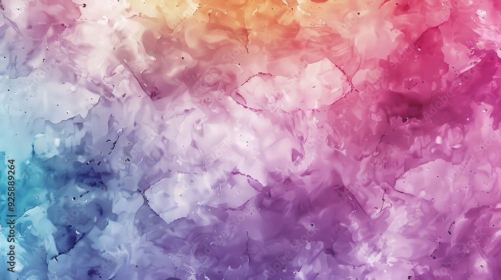 Poster create a digital paper with a watercolor effect. describe how the blending of colors and paper textu
