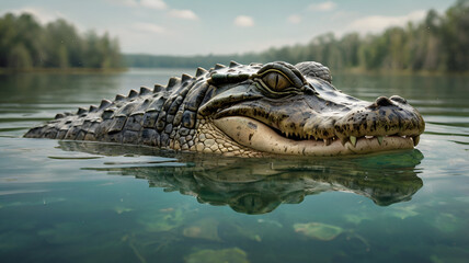 Obraz premium american alligator in the everglades
