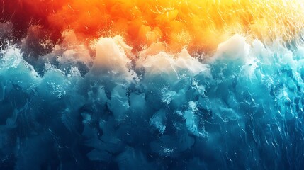 Naklejka premium A panoramic view of a temperature rise chart from 2080 to 2100, sharp upward trend, vibrant and alarming colors, backdrop of polar ice melting, clear and urgent message, hd quality, natural look.