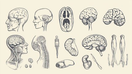 Anatomical Illustrations of the Human Brain and Body