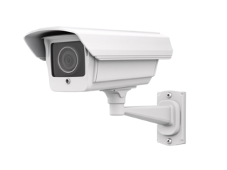 a white camera on a white wall