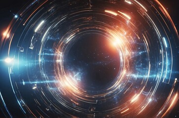 Obraz premium Abstract science fiction futuristic background . lens flare.