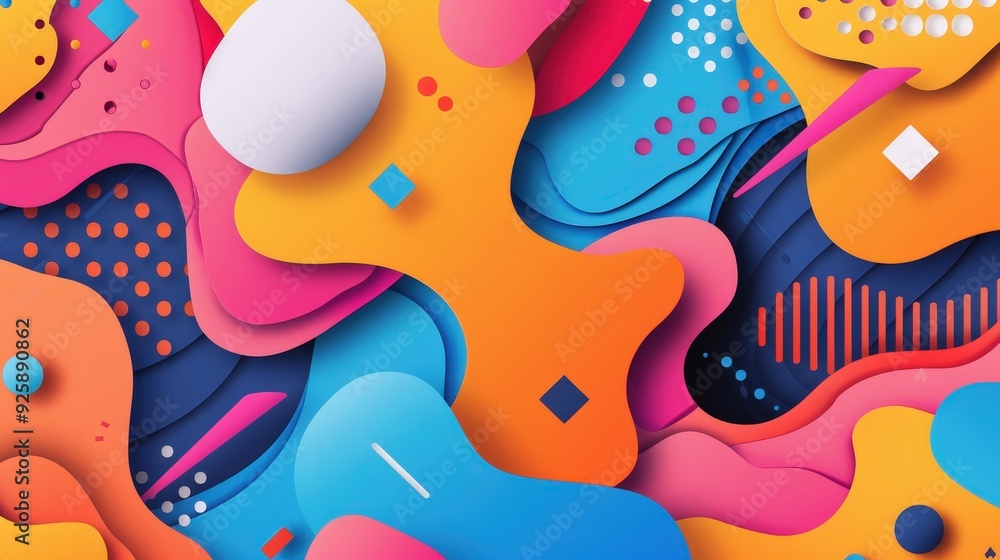 Poster create a dynamic product background with abstract shapes and vibrant colors.