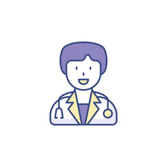 Doctor icon design with white background stock illustration