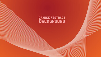 Orange abstract background with curve line for backdrop or presentation
