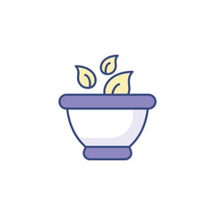 Naturopathy icon design with white background stock illustration