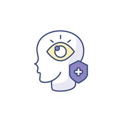 Ophtalmology icon design with white background stock illustration