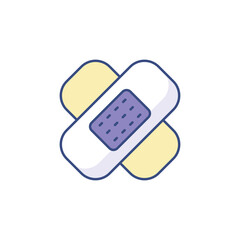 Bandage icon design with white background stock illustration
