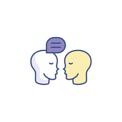 Speech Therapy icon design with white background stock illustration