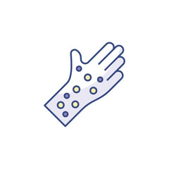 Allergy icon design with white background stock illustration