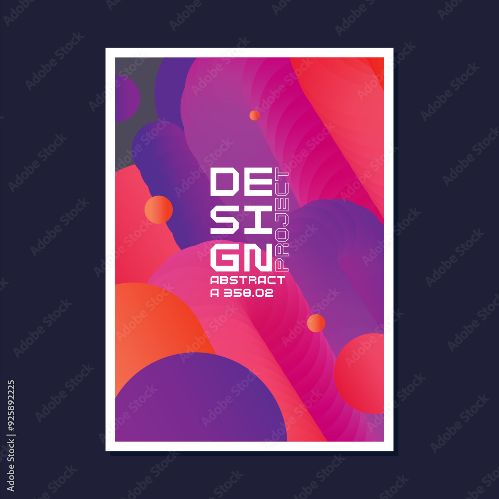 Poster a template to use in your design. template for text information. a composition of geometric shapes. 