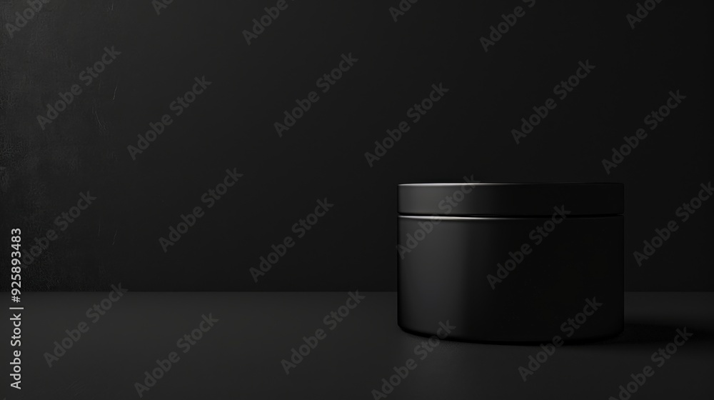 Poster create a high-contrast product background with a solid black base