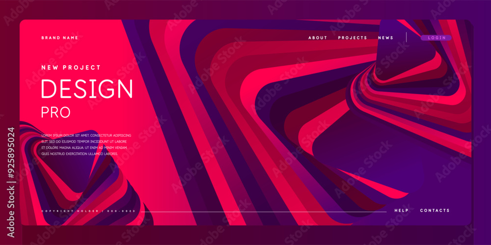 Poster bright attractive abstract background with graphic elements. a composition of shapes and color spots