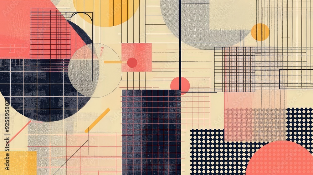 Poster create a product background featuring a modern, abstract grid pattern.