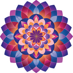 Simple mandala design for coloring. Vector floral mandala