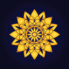Simple mandala design for coloring. Vector floral mandala
