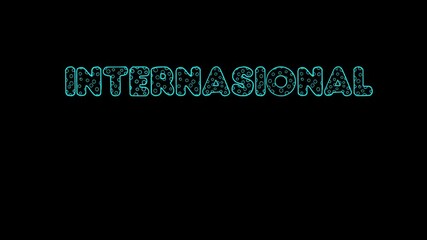 INTERNATIONAL DOGS DAY Animation with an art blend of yellow and blue fonts and a dog foot logo with a blinking effect