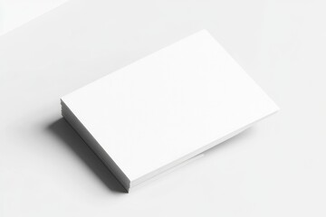 A6 Card Mockup. Blank White Postcard for Business Presentation. 3D Rendering