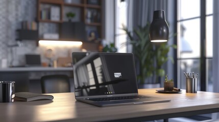 Create a scene of a laptop screen displaying a video call in progress.