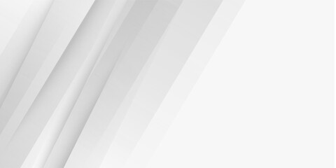 White abstract geometric background as stage with crossed lines, corners and polygon shapes as wall, wood table in soft light gradient white color grey background
