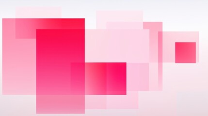 An abstract background featuring pink gradient diamond-shaped blocks creates a modern and dynamic visual effect