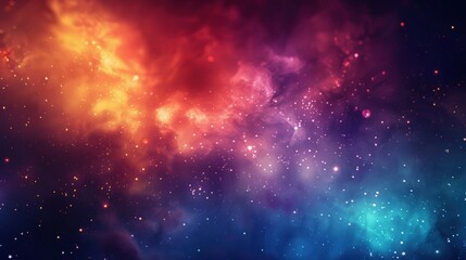 Naklejka premium A cosmic starry sky background showcases a mesmerizing view of the universe with countless stars and deep space elements