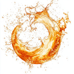 fire splash on white background	