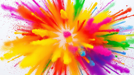 Obraz premium Colored powder exploding, creating a vibrant spectrum of colors