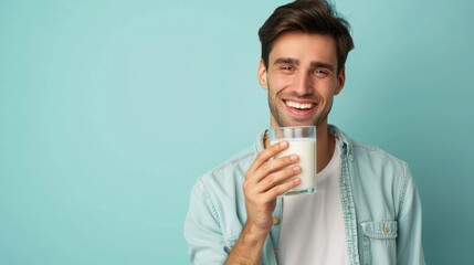 The man holding milk