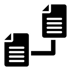 relational data, data, replication, duplication, integration, connection glyph or solid icon