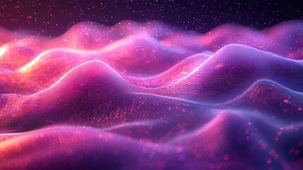 Obraz premium a purple and pink abstract image of a purple and pink wave.