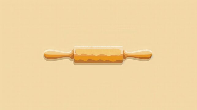 recommend clip art: Create an icon featuring a rolling pin, symbolizing baking and pastry preparation.