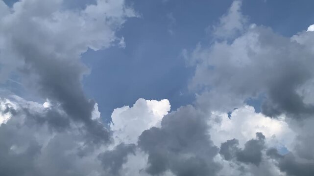 clouds with blue sky background 4k video