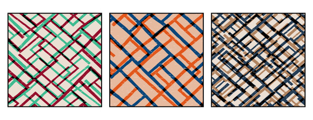 Set of 3 Abstract pattern. Illustration for printing on wall decorations. For use in graphics.