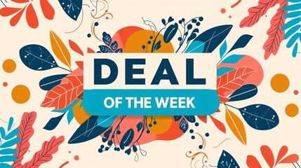 Last chance sale promotion featuring amazing discounts. WEEKLY DEAL banner. Special weekly sale flyer.