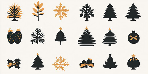 christmas icon set