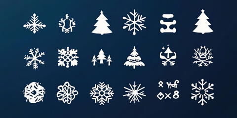 christmas icon set