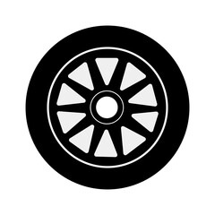 Fototapeta premium tire icon isolate on transparent background.