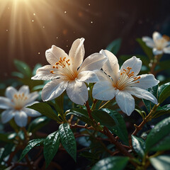 Creative arabian jasmine flower image