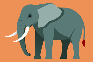 Fototapeta premium African elephant and vector art illustration