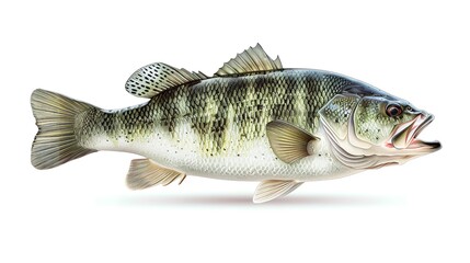 Aquatic Stripey Predator on Transparent Background