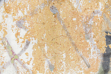 Distressed white paint on the wall, abstract texture as grunge background.