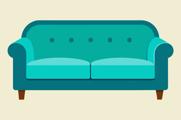 sofa set  vector art and illustration